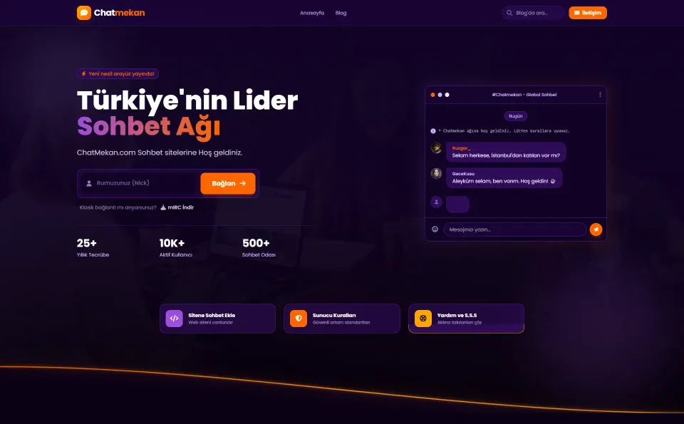 Chatmekan.com web tasarım referansı