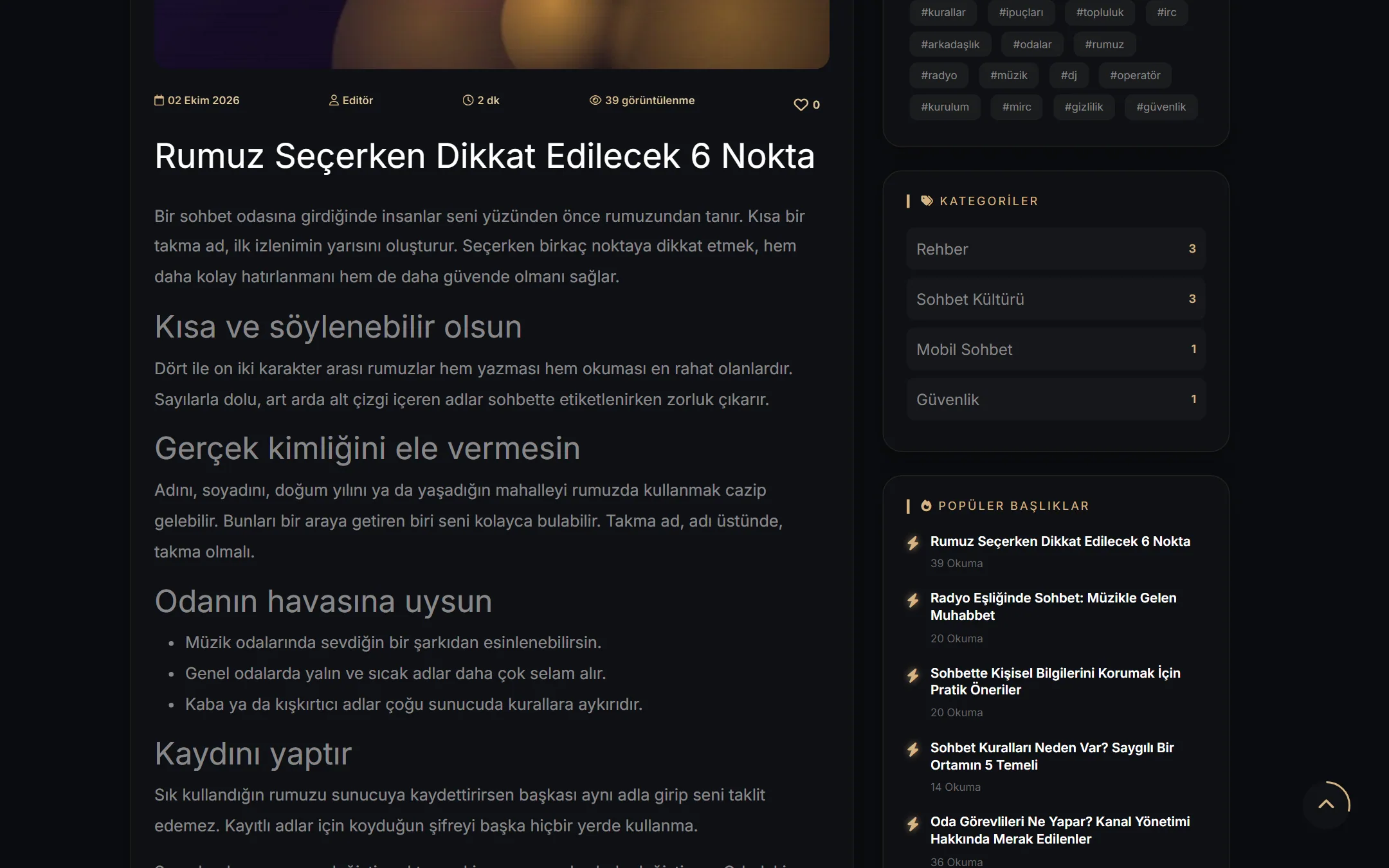 Midlight WordPress Sohbet Teması görsel 3