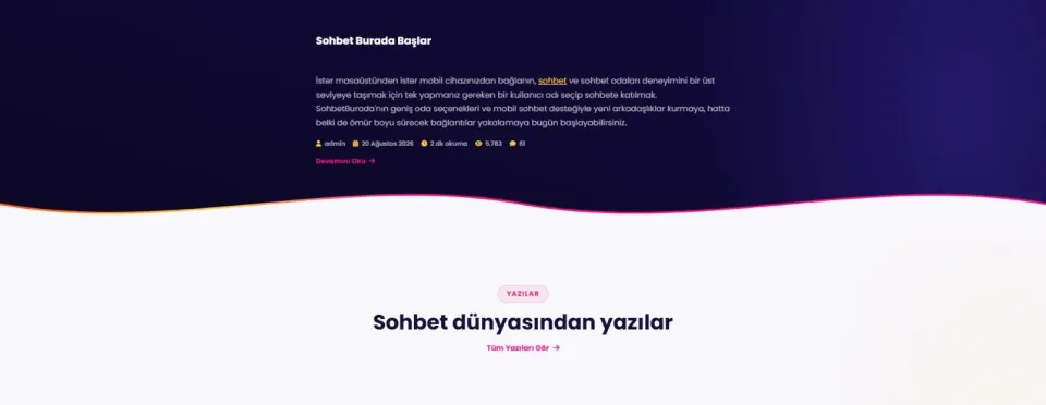 SohbetBurada.com tasarım detayı 2