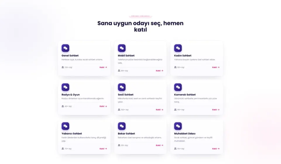 SohbetBurada.com tasarım detayı 1