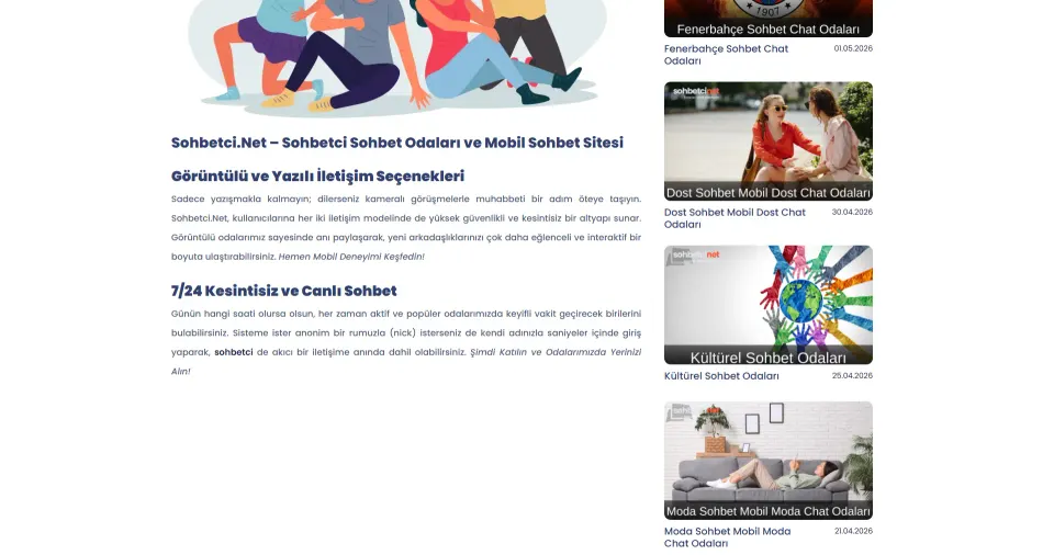 Sohbetci.net tasarım detayı 2