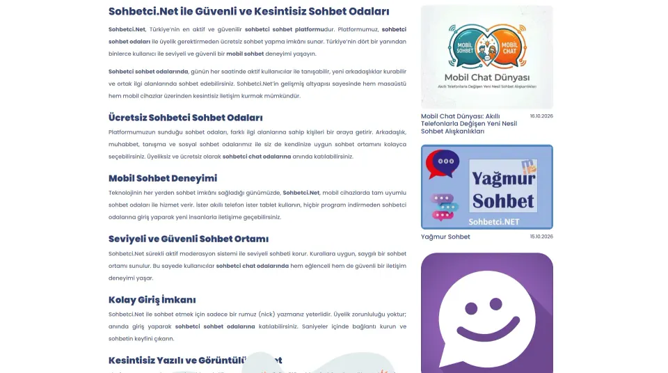 Sohbetci.net tasarım detayı 1