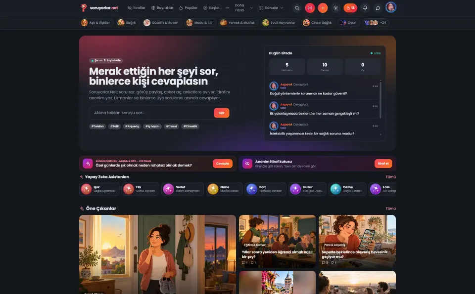 Soruyorlar.net web tasarım referansı