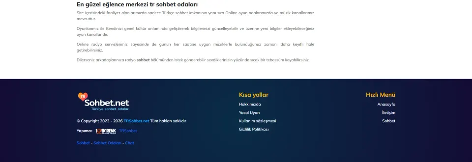 TRSohbet.net tasarım detayı 2