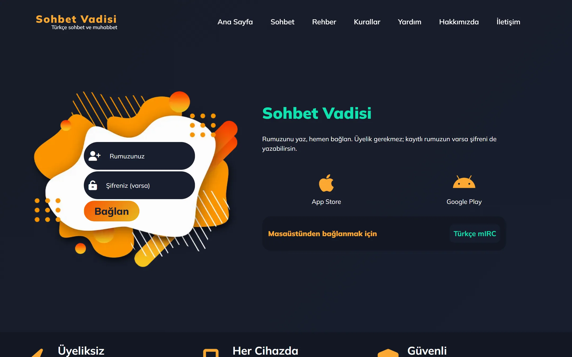 vSarı WordPress Sohbet Teması tema önizlemesi