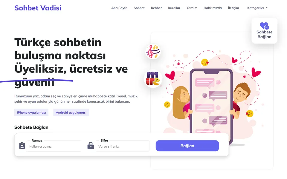 vSohbet WordPress Sohbet Teması WordPress önizlemesi