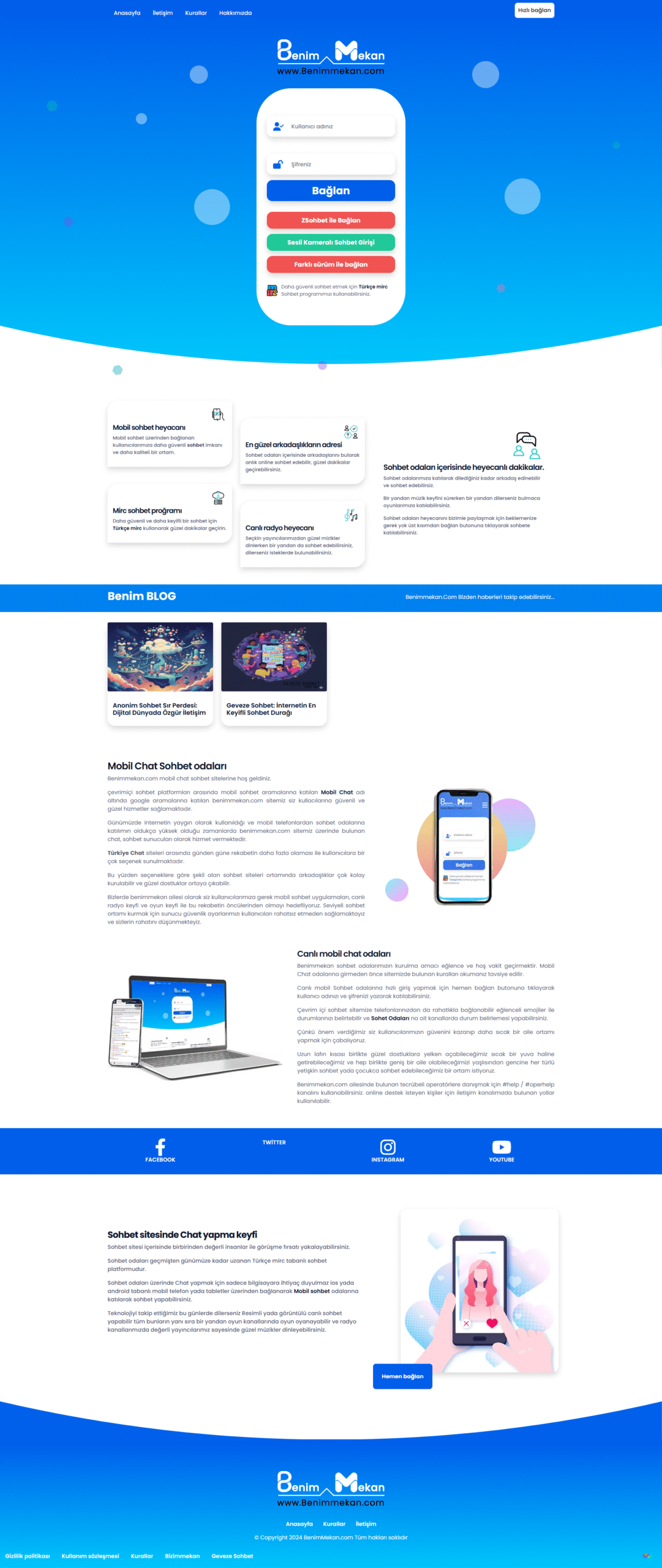 Benimmekan.com Html Sohbet teması